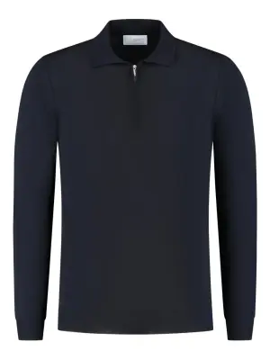 Свитер с полу-молнией и воротником поло