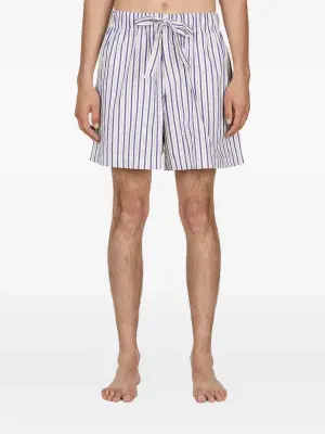 Полосатые пижамные шорты с кулиской