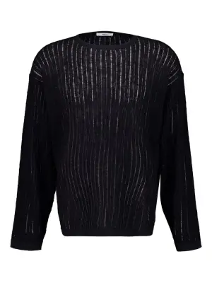 Свитер ажурной вязки