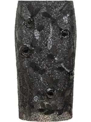 Юбка миди с пайетками