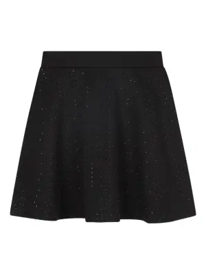 Расклешенная юбка со стразами