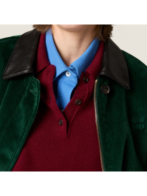 Стеганый вельветовый блузон