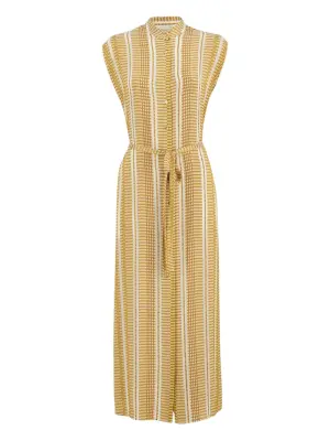 платье миди в полоску