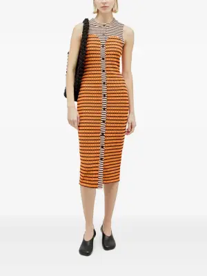 полосатое платье Cardi в рубчик