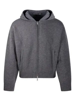 Трикотажное худи на молнии