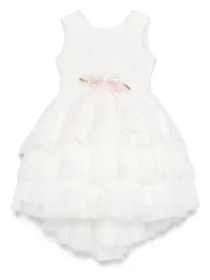 платье с цветочной аппликацией