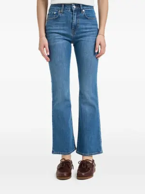 Джинсы Zadra расклешенные с эффектом stonewash