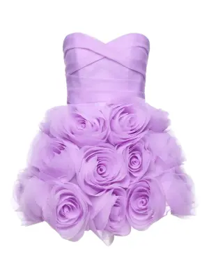 Декорированное платье мини без бретелей