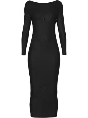 Платье миди с монограммой