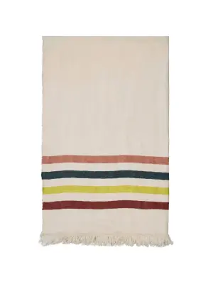 Полосатое полотенце Belgian Fouta с бахромой