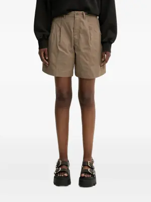 Шорты строгого кроя со складками