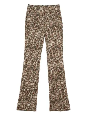 Расклешенные брюки с геометричным узором