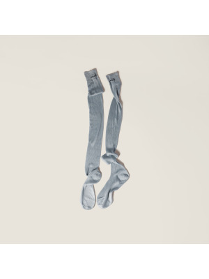 Шёлковые ребристые носки