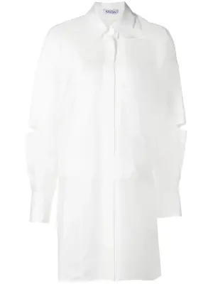 Платье-рубашка с вырезами