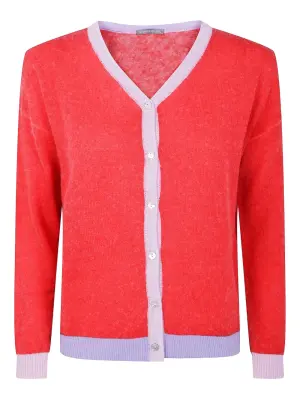 Кардиган с контрастными вставками