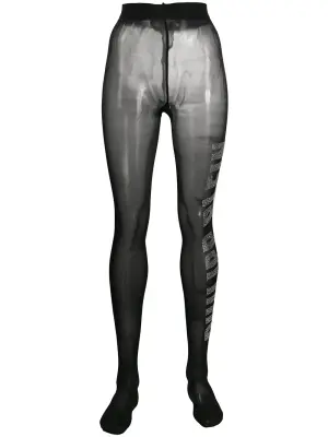 Колготки с логотипом из страз