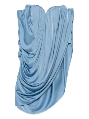 Топ без бретелей с драпировкой