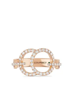 Кольцо Celeste из переработанного розового золота с бриллиантами