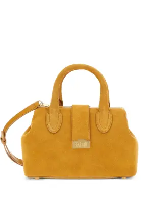 Сумка-тоут с короткими ручками и металлической надписью