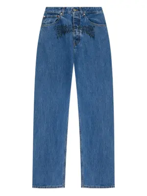 Джинсы с графичным принтом