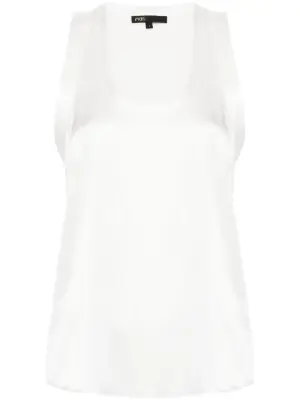 Шелковый топ без рукавов