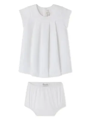 Комплект из плиссированного платья и блумеров