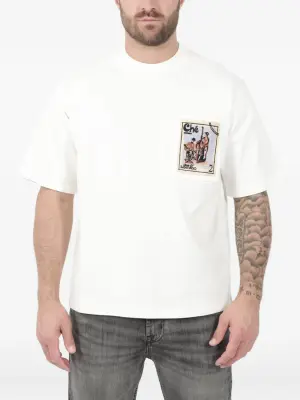 Футболка с карманом и принтом