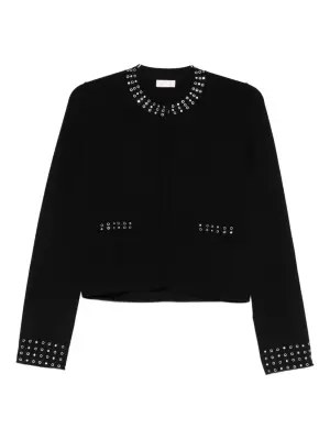 Кардиган с отделкой люверсами