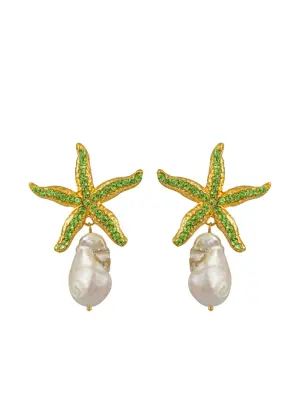 Серьги "Морская звезда" с жемчугом Mariana