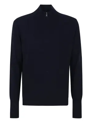 Кашемировая рубашка поло с воротником на молнии