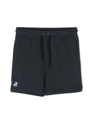 Шорты с кулиской и нашивкой-логотипом