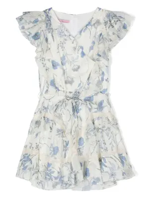 Расклешенное платье с цветочным принтом