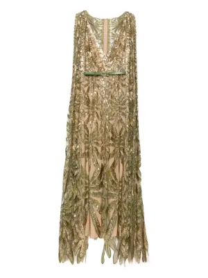 длинное платье из тюля с вышивкой