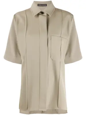 Рубашка оверсайз с короткими рукавами