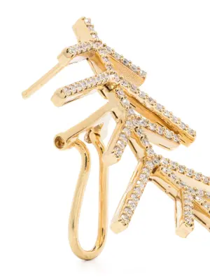 Серьга Wishbone из желтого золота