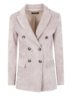 Двубортный вельветовый блейзер