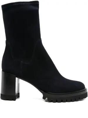 Замшевые ботильоны
