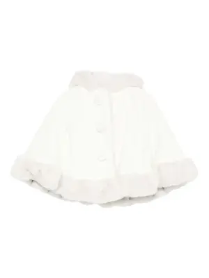 Накидка с отделкой из искусственного меха