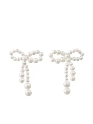 Серьги Rosette de Perles из переработанного желтого золота с жемчугом