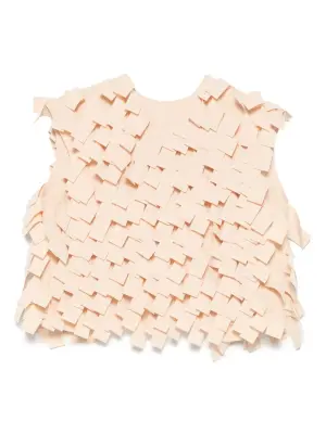 Укороченный топ с бахромой