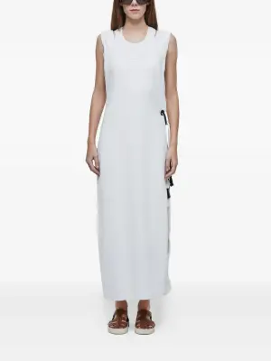 Двухслойное платье с кисточками