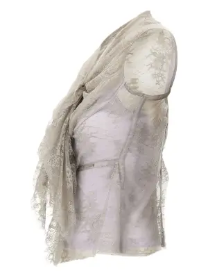 Кружевной топ с бантом