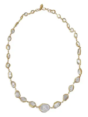 Колье Herkimer из желтого золота с бриллиантом
