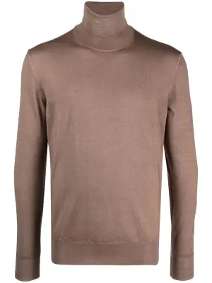 Джемпер из вирджинской шерсти с высоким воротником