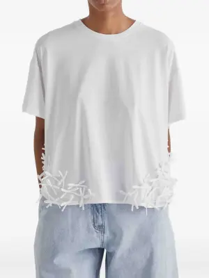 Футболка с ленточной отделкой