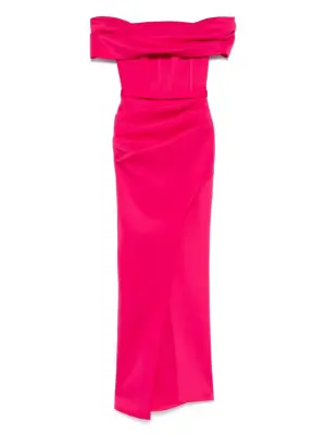 вечернее платье с открытыми плечами