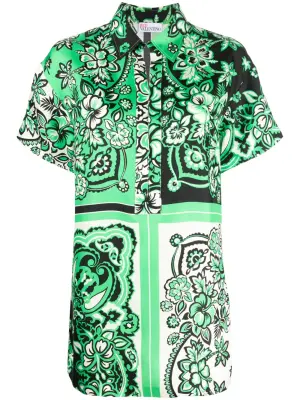 Шелковая блузка с принтом