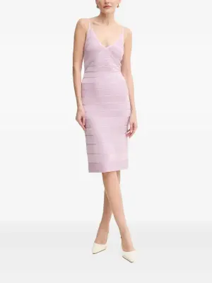 Платье миди с V-образным вырезом