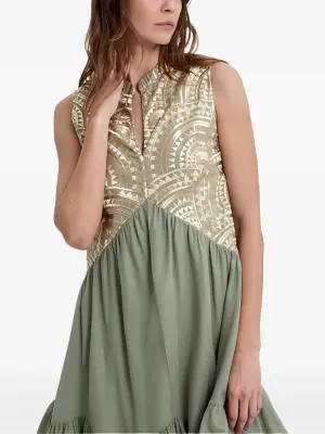 Мини-платье с геометрическим узором