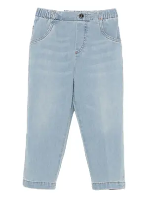 Джинсы с эластичным поясом